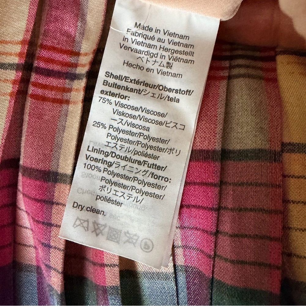 J crew Pleated midi skirt, vibrant shimmering plaid, 6 - Picture 11 of 11
